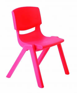 Plastová židle, v.26 cm, červená