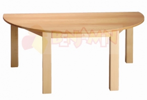 Stůl půlkulatý 120x60/46 deska barevná