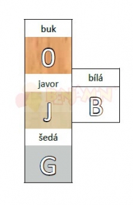 Stůl půlkulatý 120x60/52 deska barva 0, J, G, B