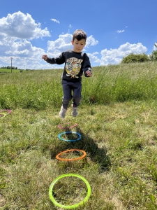 Kroužky na skákání se zarážkami