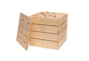 Magnetická dřevěná stavebnice - KOOGLO GIGA - přírodní  - 300 ks