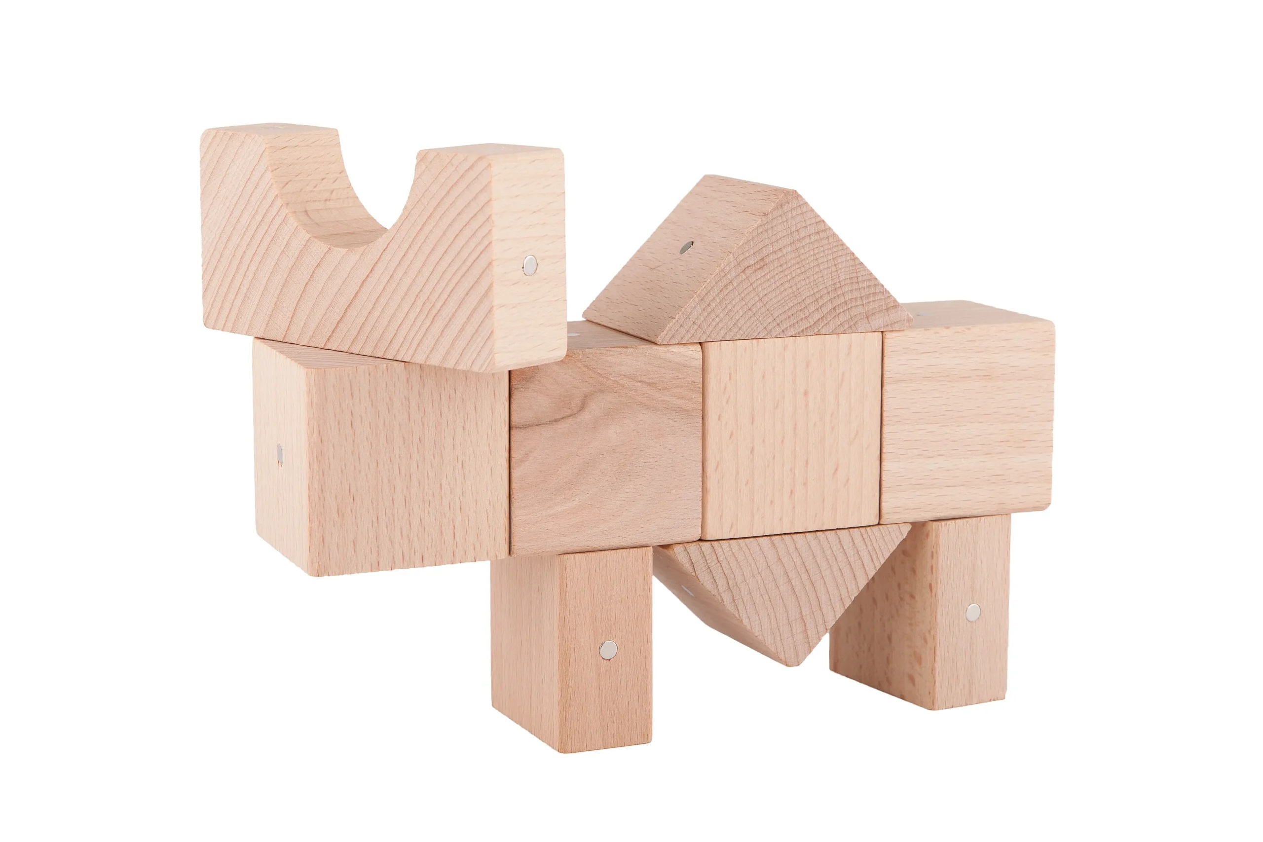 Magnetická dřevěná stavebnice - KOOGLO GIGA - přírodní - 300 ks - Obrázek 8