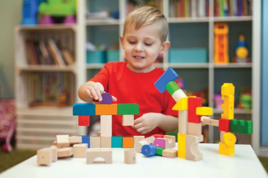 Magnetická dřevěná stavebnice - KOOGLO MINI - barevné - 30 ks - Obrázek 10