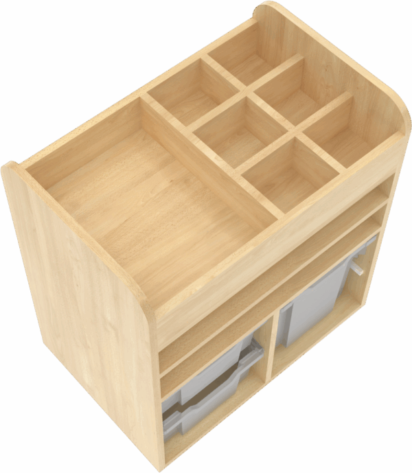 Vozík mini na výtvarný materiál přírodní - Image 2