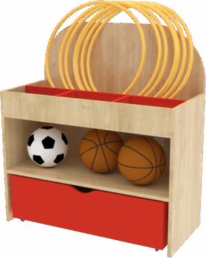 Skříňka na sportovní náčiní vč.kontejneru