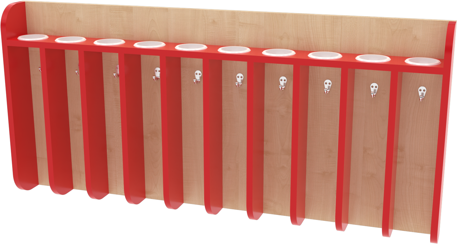 Věšák na ručníky závěsný pro 10 dětí