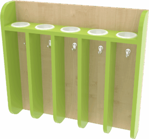 Věšák na ručníky závěsný pro 5 dětí