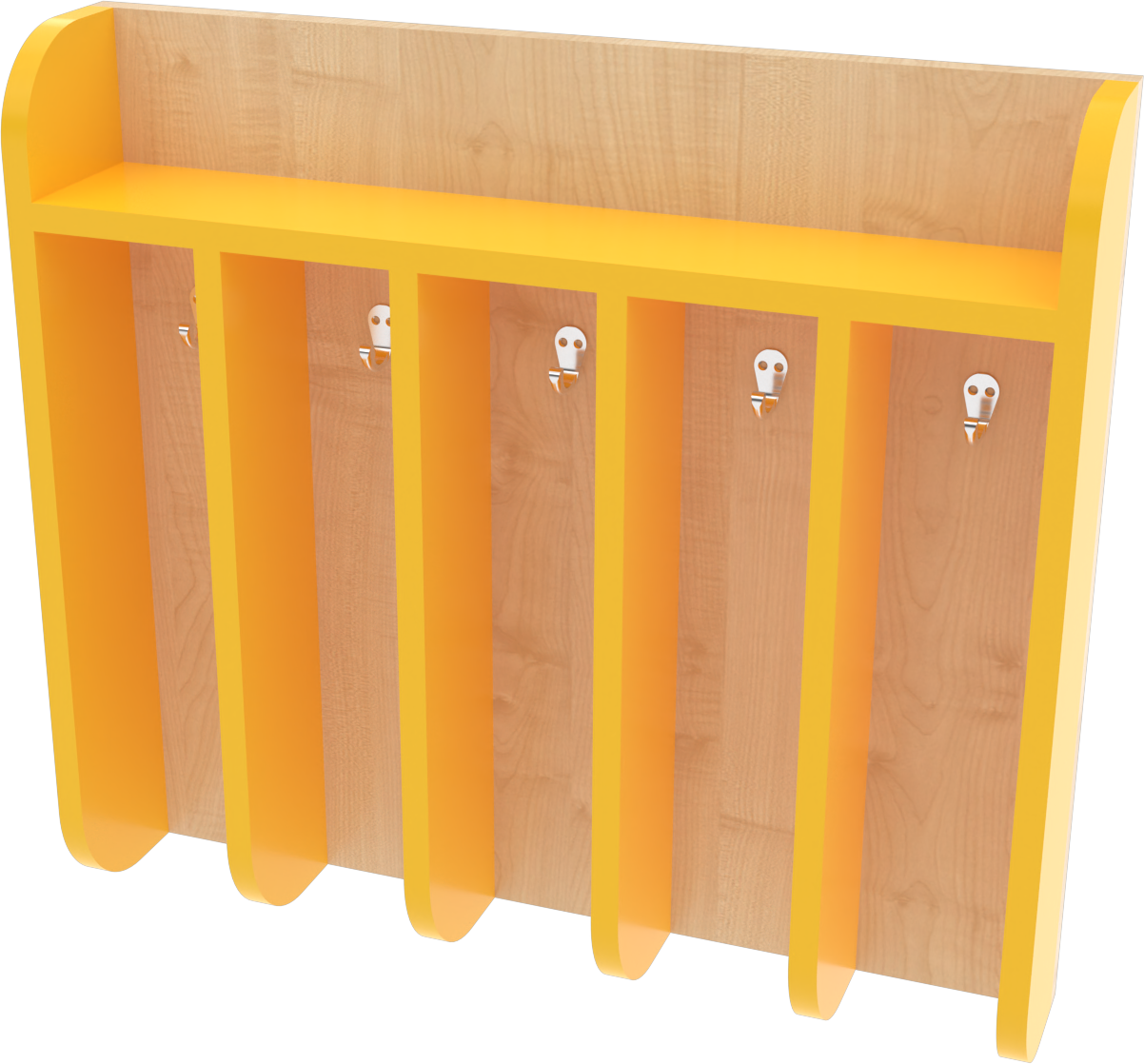 Věšák na ručníky závěsný pro 5 dětí bez průchodek