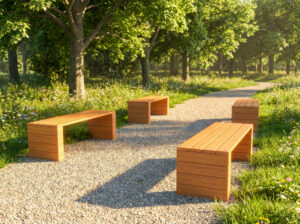 Zahradní lavička dřevěná vysoká