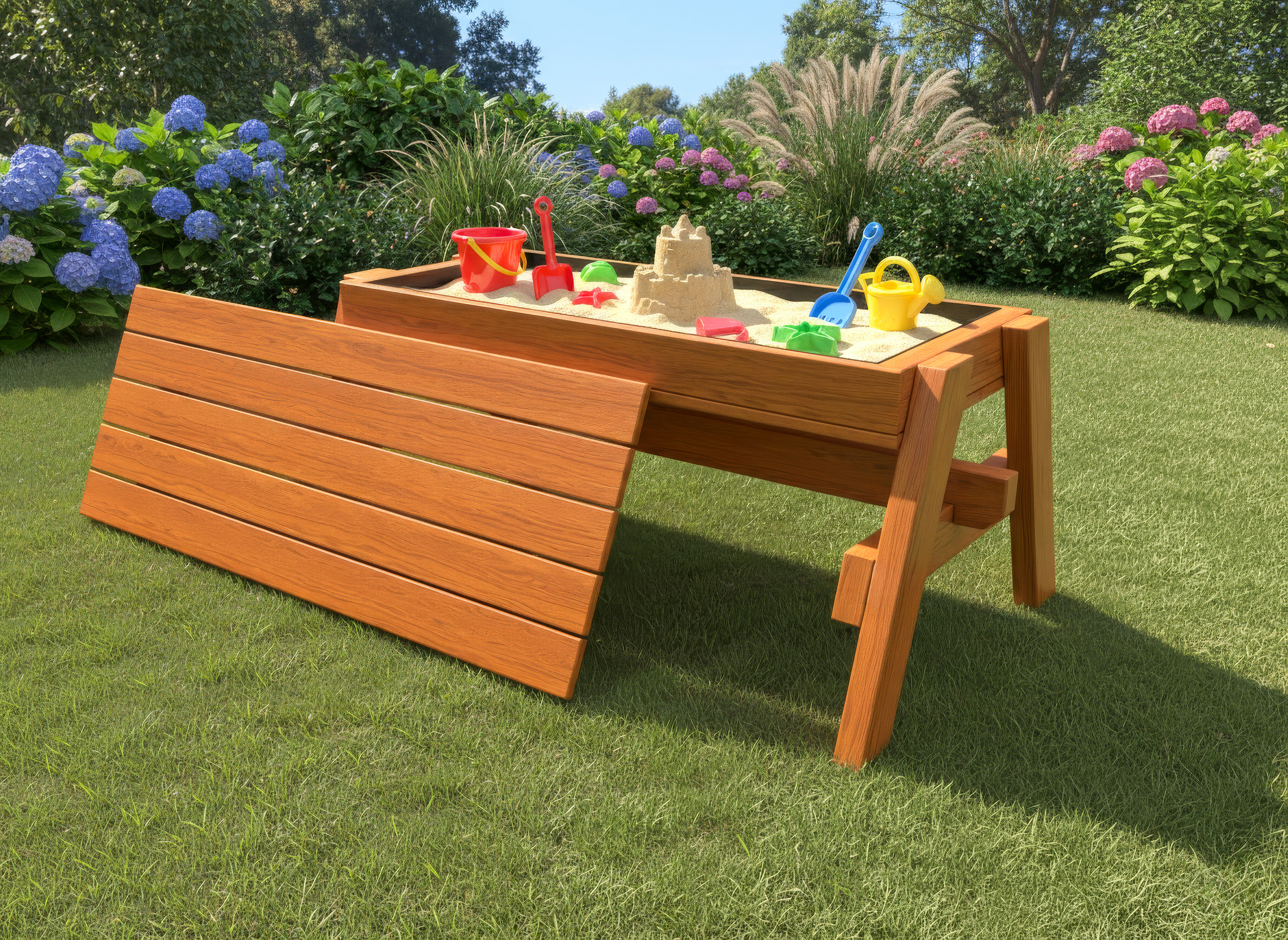 Venkovní dětský úložný stůl