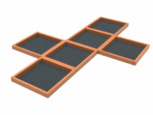Zážitkový chodníček 59x59cm - set 6 ks
