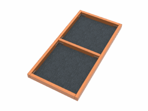 Zážitkový dvojitý chodníček 60 x120cm - set 3 ks