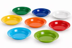 Set nerozbitných menších hlubokých plastových talířů průměr 19 cm - 6 ks