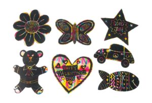 Vyškrabovací obrázky - tvary