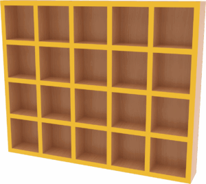 Polička na pitný režim pro 20 hrníčků