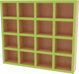 Polička na pitný režim pro 16 hrníčků, hr.limeta