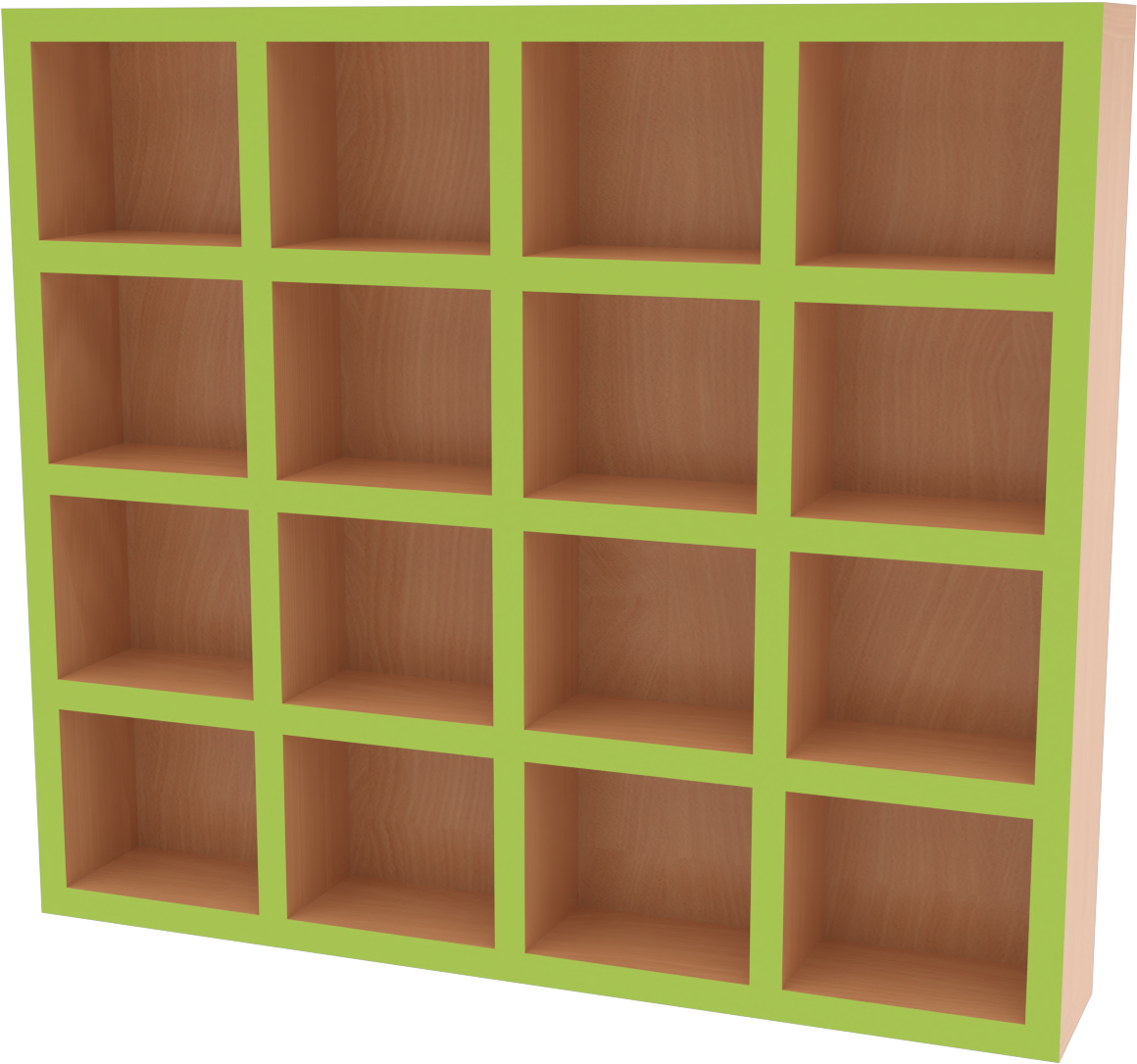 Polička na pitný režim pro 16 hrníčků, hr.limeta