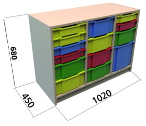 KLASIK Skříň kastlíková 3 sloupce - BUK